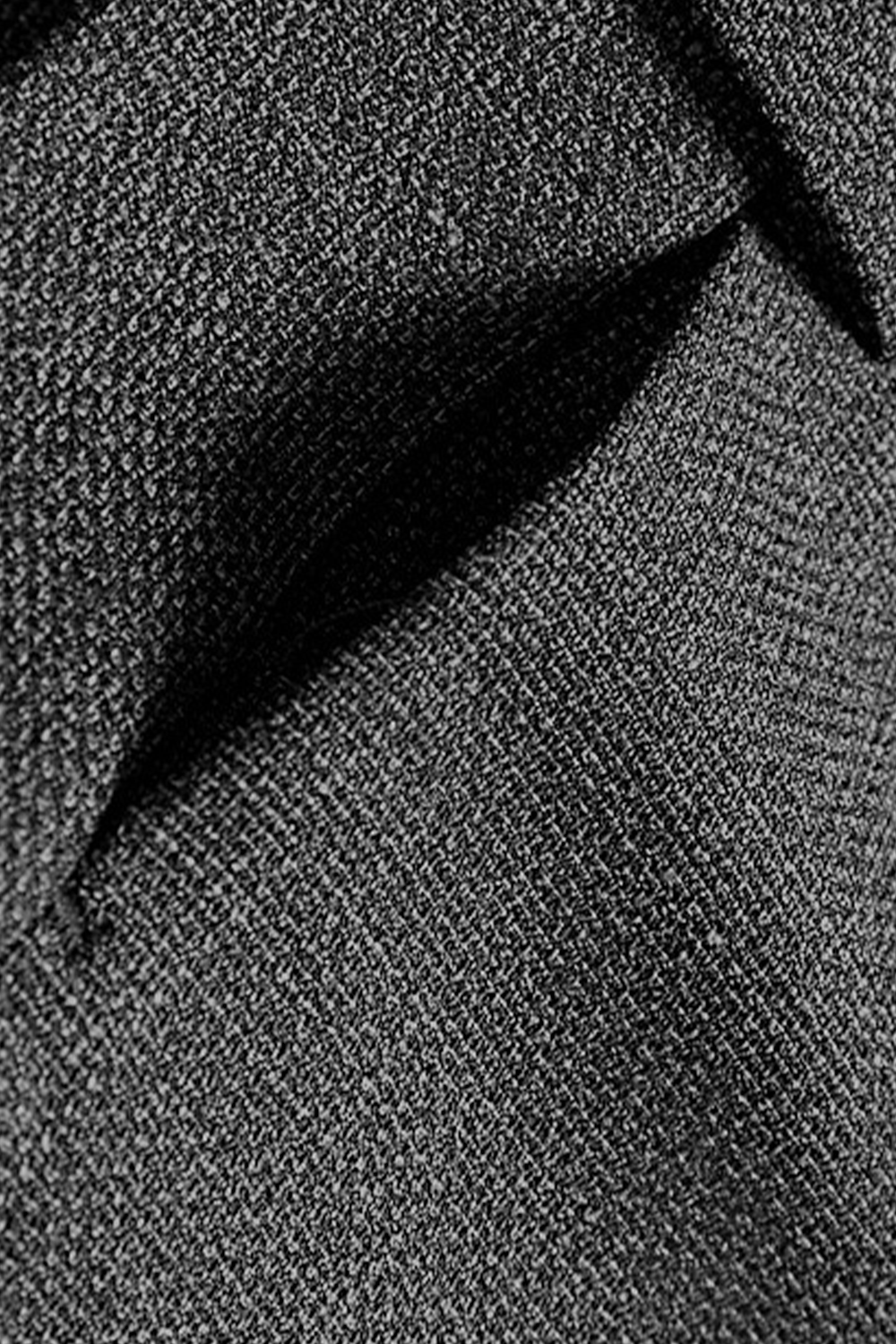 Costume single breasted em poliviscose e elastano, com lapela notched - Cinza grafite