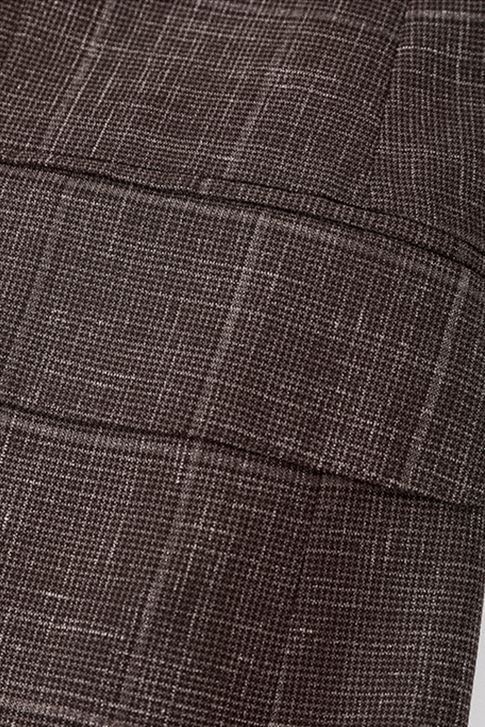 Lanifício Vitale Barberis Canonico - Costume double breasted 6x2, half canvas em lã, linho e seda com lapela peak - Marrom café