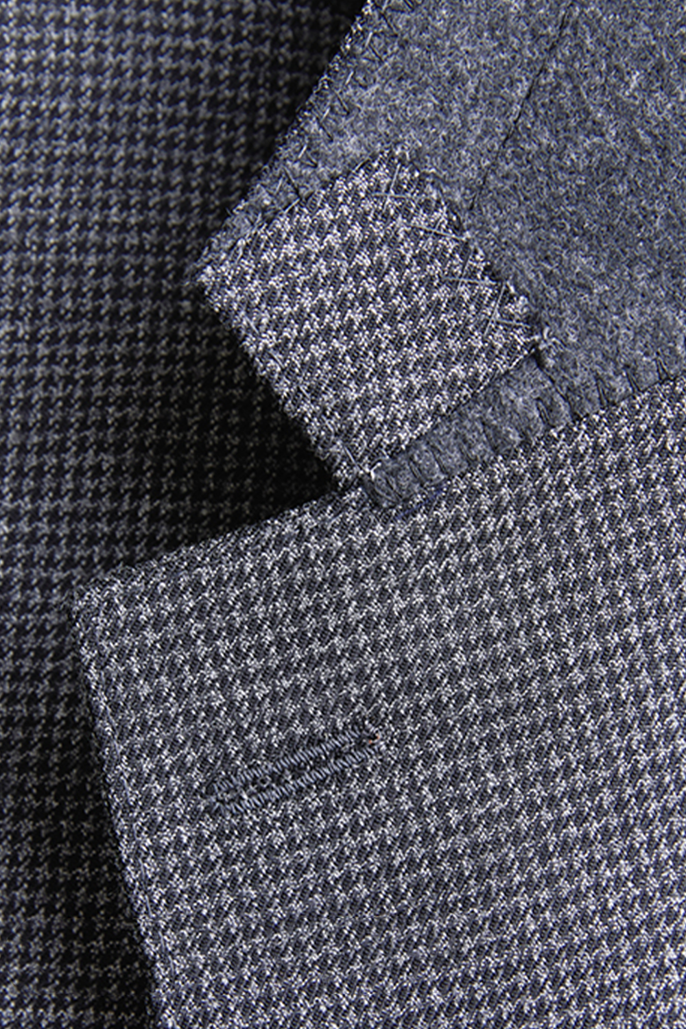 Costume double breasted 4x1 com lapela peak large, 100% lã super 120'S com 17.75 µ - Cinza padronagem