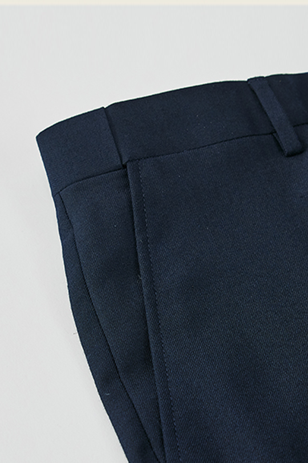 Costume single breasted, em lã tropical, com lapela notched - Azul marinho