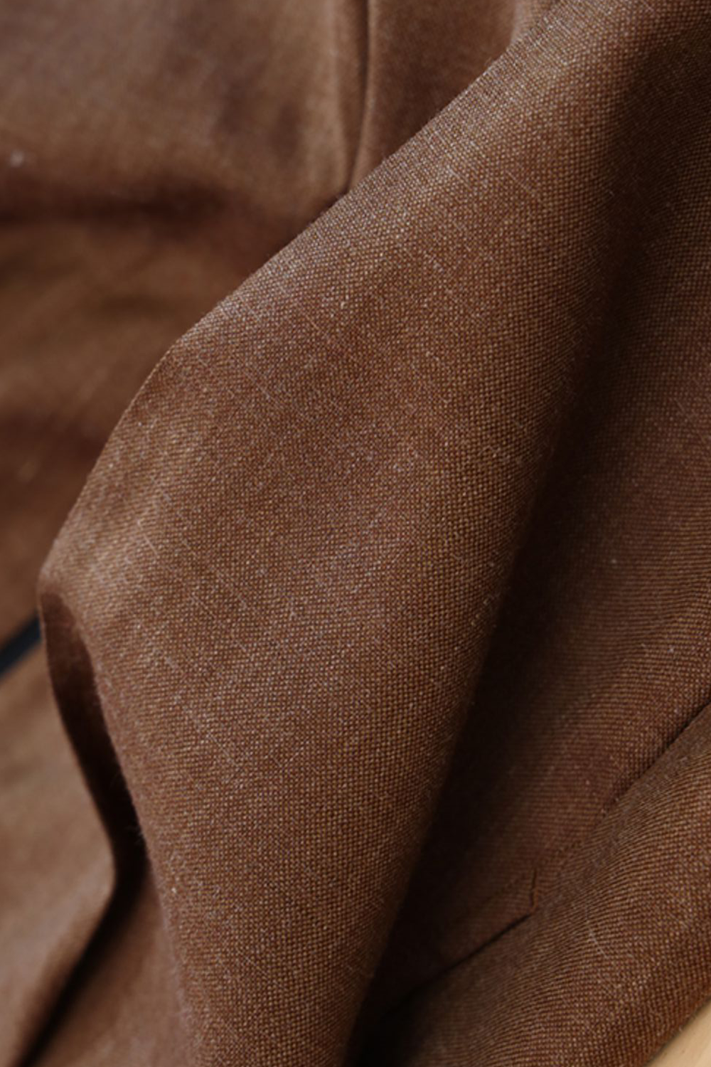 Safari Jacket, com faixa externa em lã com linho - Tabaco claro