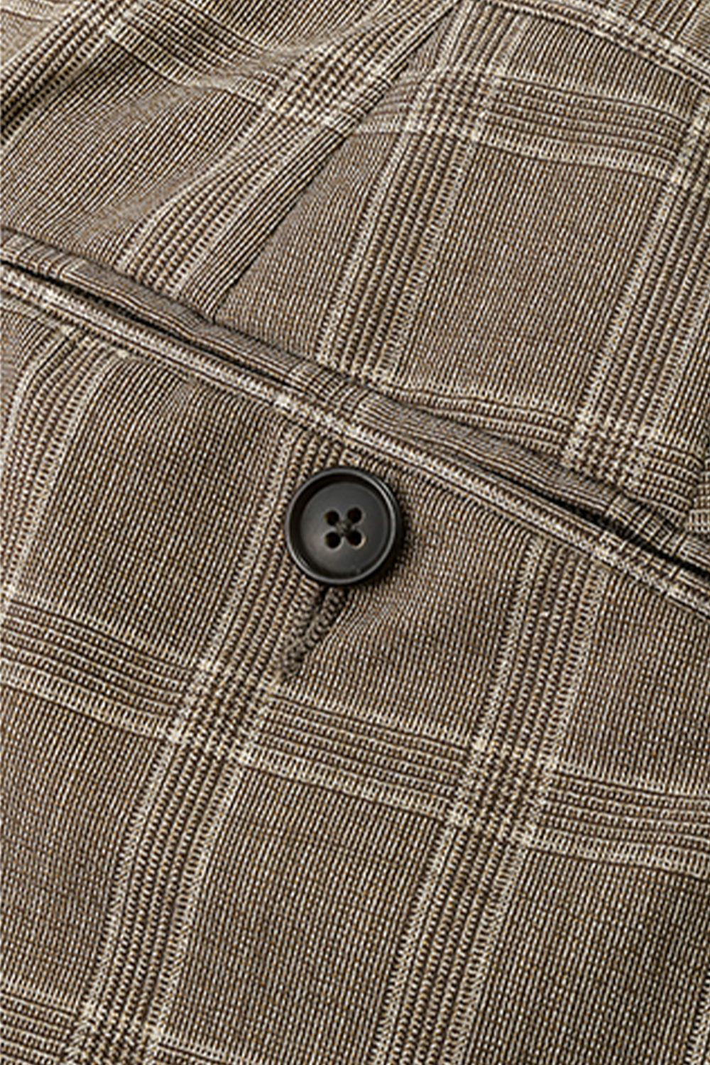 Lanifício Drago in Biella - Costume single breasted, em lã merino super 130'S, 17.20 micron, com lapela notched - Xadrez terroso