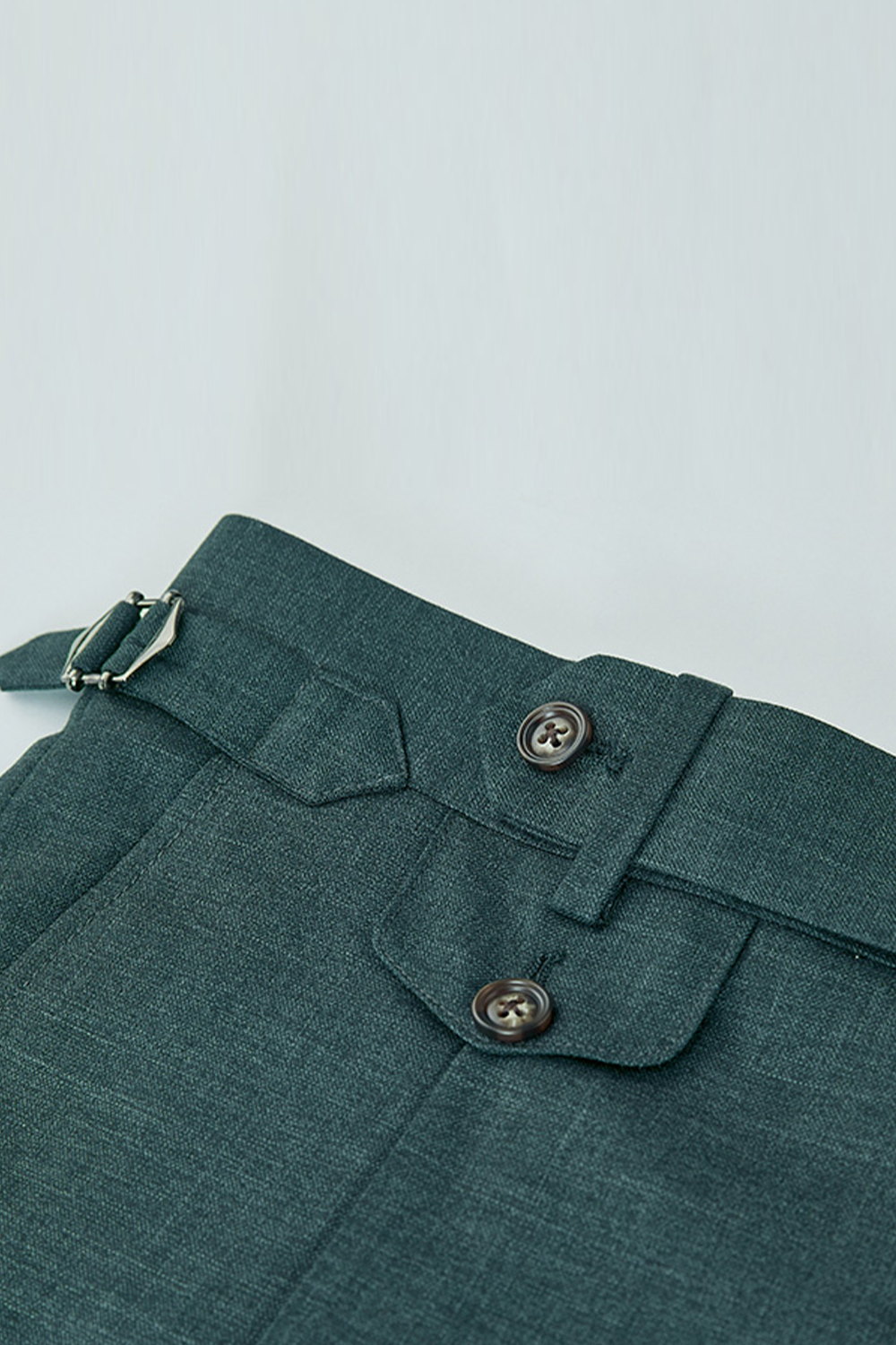 Costume single breasted em poliviscose, com lapela notched- Verde
