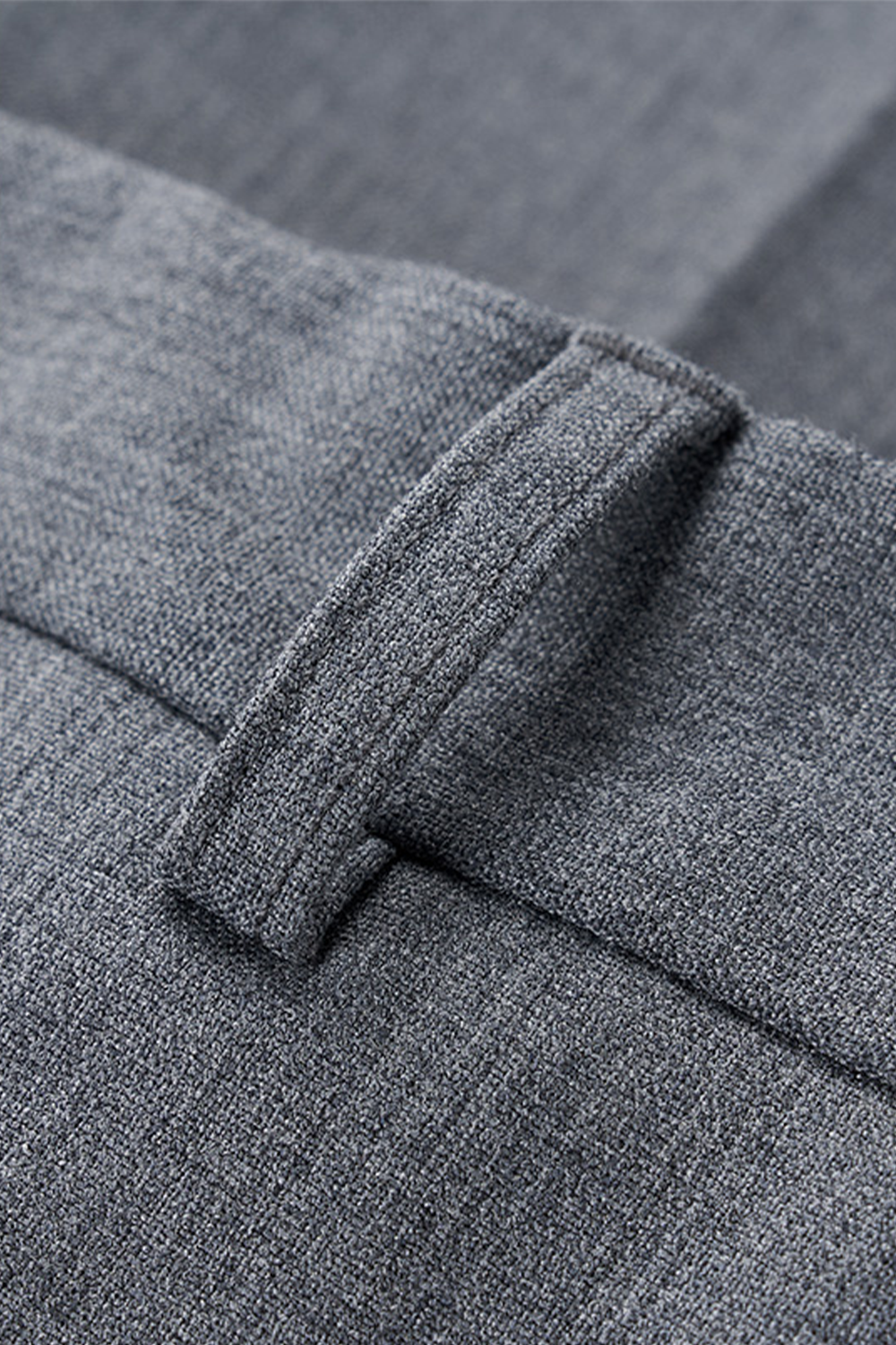 Costume single breasted, em lã tropical com elastano, lapela peak - Efficient Cinza