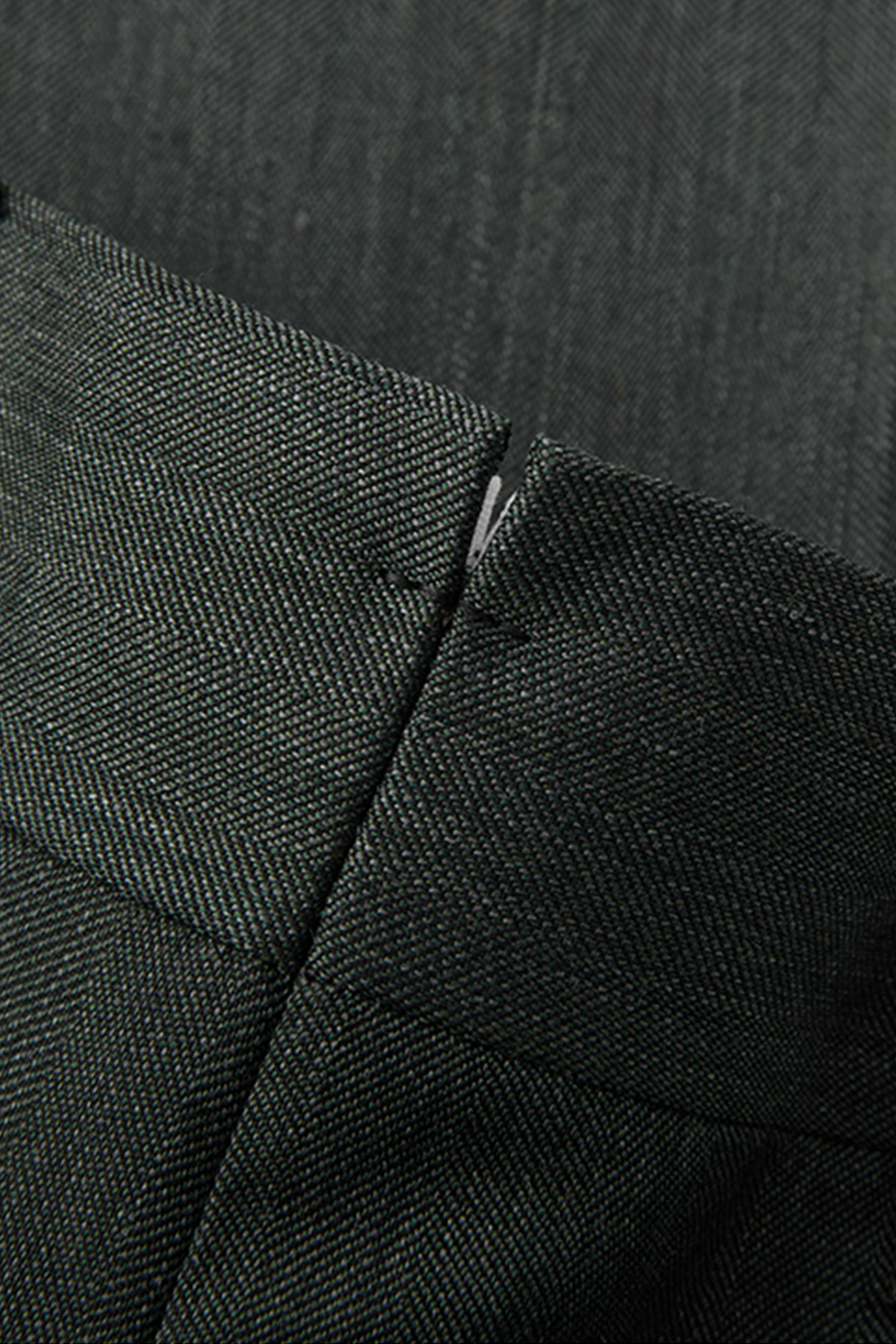 Lanifício Rogna - Costume single, lapela notched, em lã merino com seda - Verde Escuro