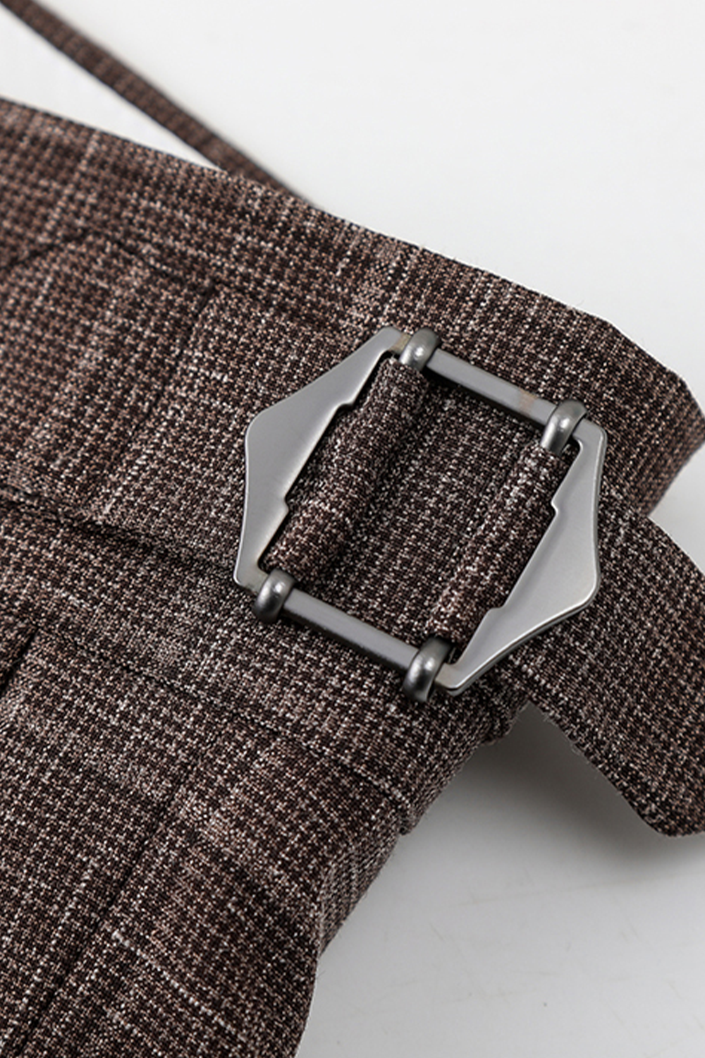 Lanifício Vitale Barberis Canonico - Costume double breasted 6x2, half canvas em lã, linho e seda com lapela peak - Marrom café