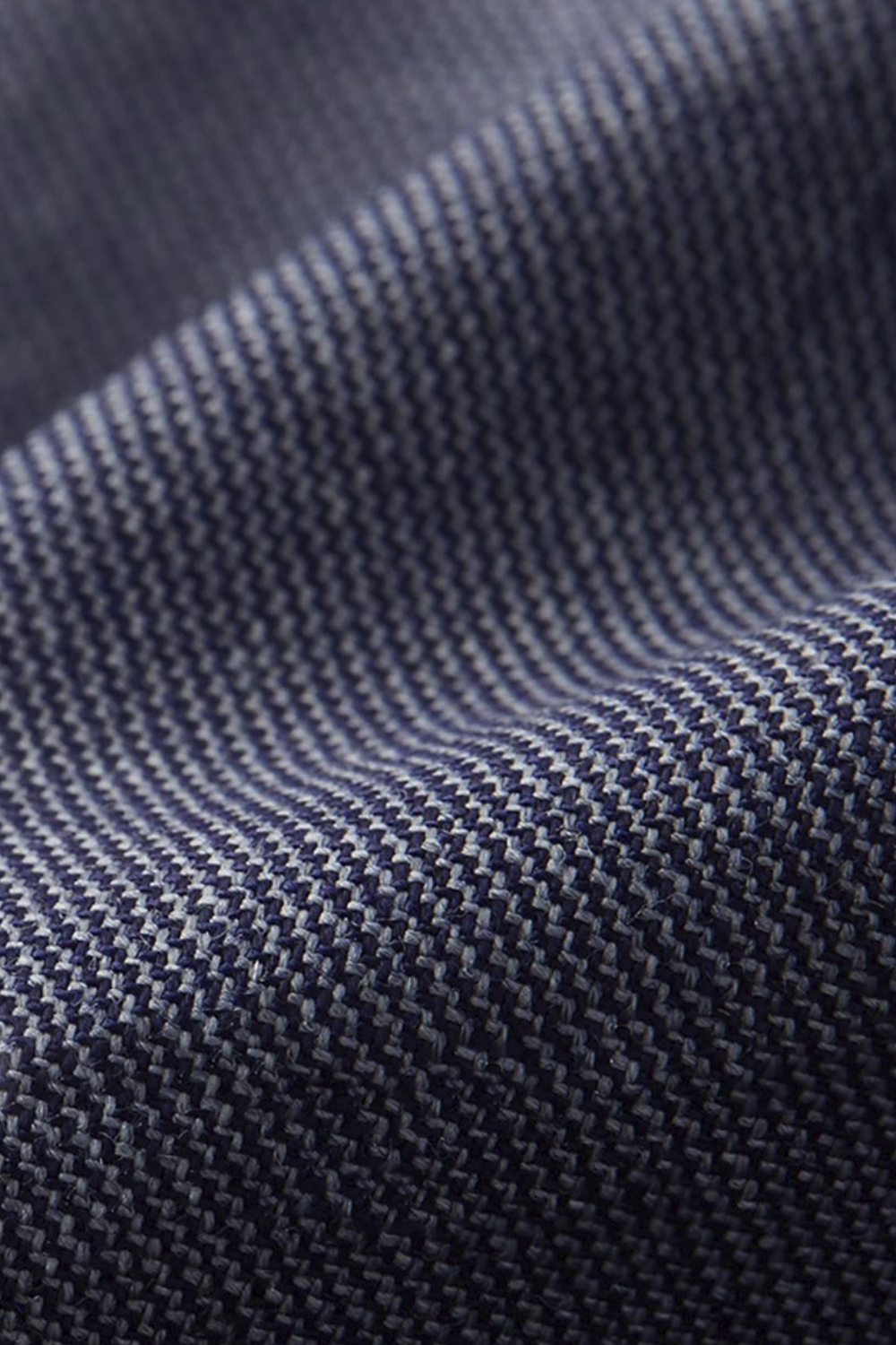 Calça de modelagem italiana, em lã super 120'S com 17.75 µ com cintura alta e passantes de cinto - Azul cinzento