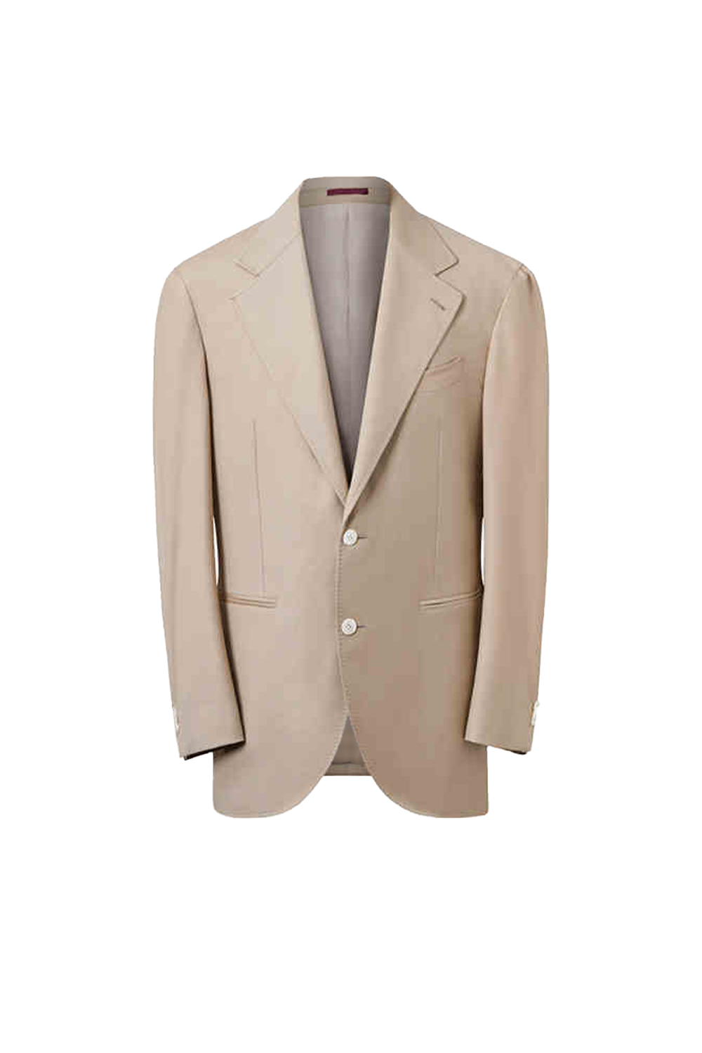 Blazer single breasted com lapela notched, 100% lã super 120'S com 17.75 µ - Khaki