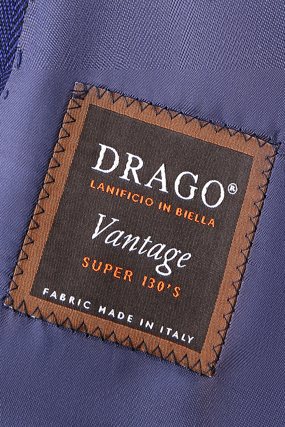 Lanifício Drago in Biella - Costume single breasted, em lã merino super 130'S, 17.20 micron, - Azul royal médio