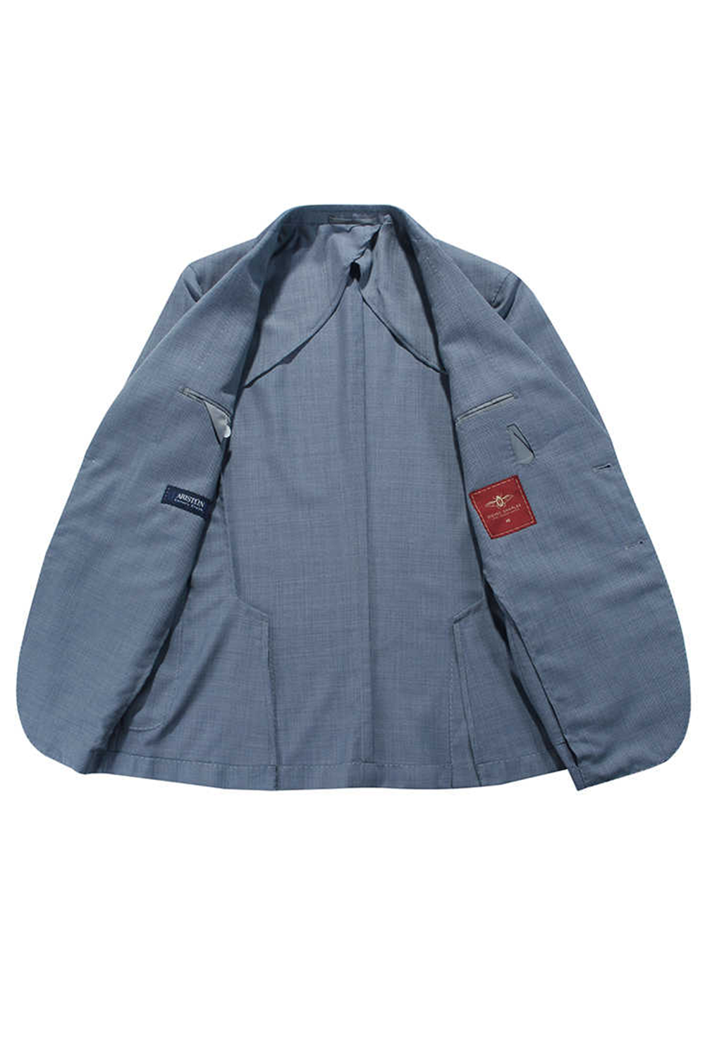 Lanifício Ariston Napoli - Blazer desestruturado single breasted com lapela notched, em lã super 140'S, 16.75 µ - Azul