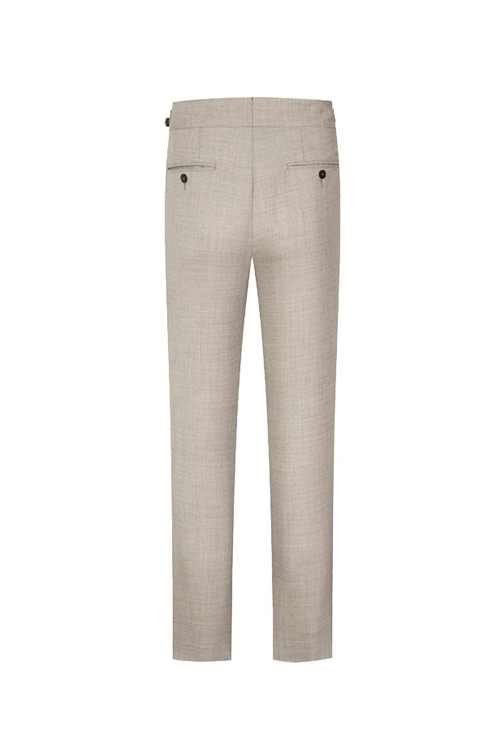 Tombolini - Calça de modelagem italiana, em lã tropical, com bolso frontal - Khaki palha