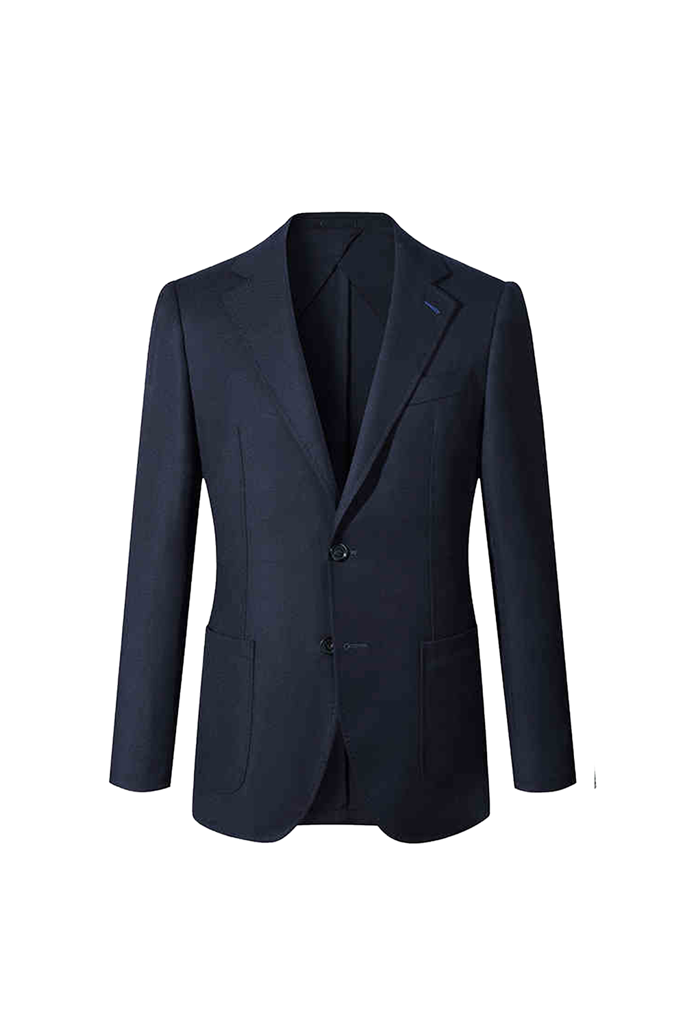 Lanifício Ermenegildo Zegna - Blazer desestruturado single breasted com lapela notched, em lã super 140'S, 16.75 µ - Azul marinho