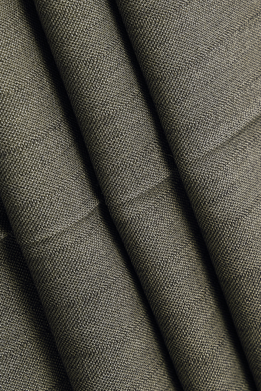 Costume double breasted 6x2, em polilã com elastano e lapela peak- Khaki Chá