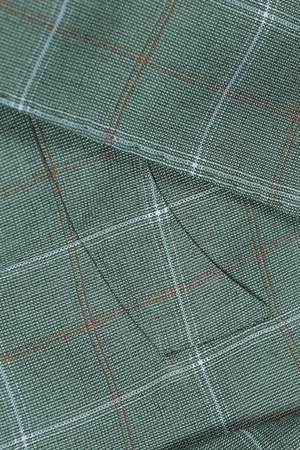 Blazer single breasted, em lã com seda, lapela notched - Verdastro - Padronagem
