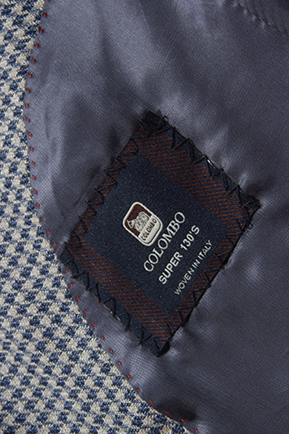 Lanifício Colombo - Blazer desestruturado single breasted com lapela notched, em lã super 130'S, 17.25 µ - Pied-poule