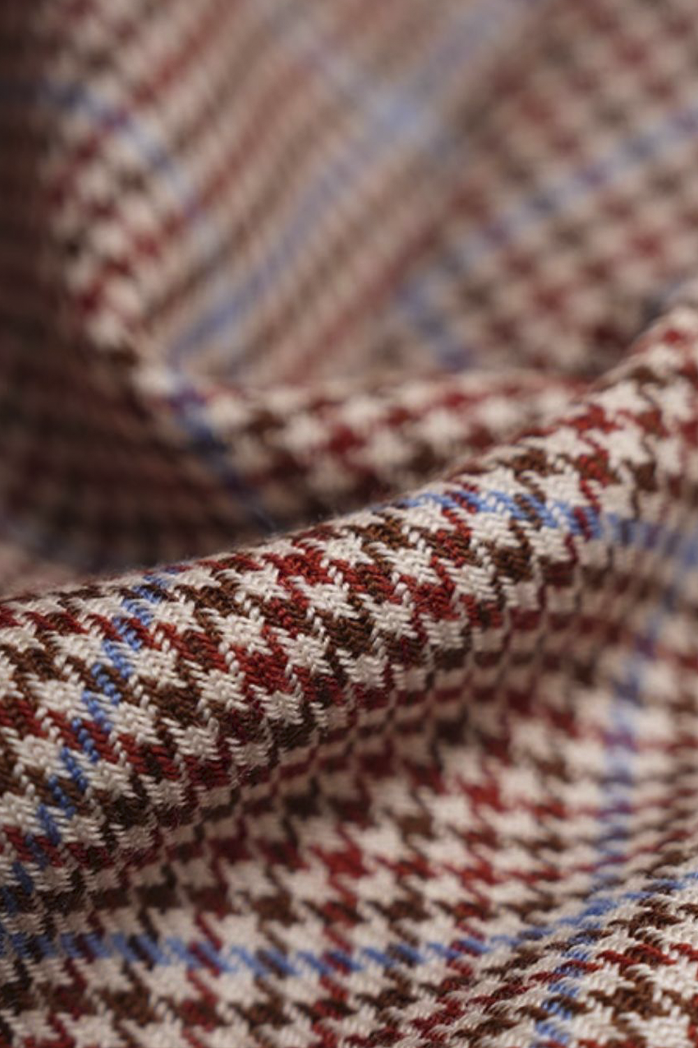Lanifício FOX BROTHERS & CO - Blazer single breasted com lapela notched e botões capotão, 100% lã super 100'S com 18.75 µ - Padronagem
