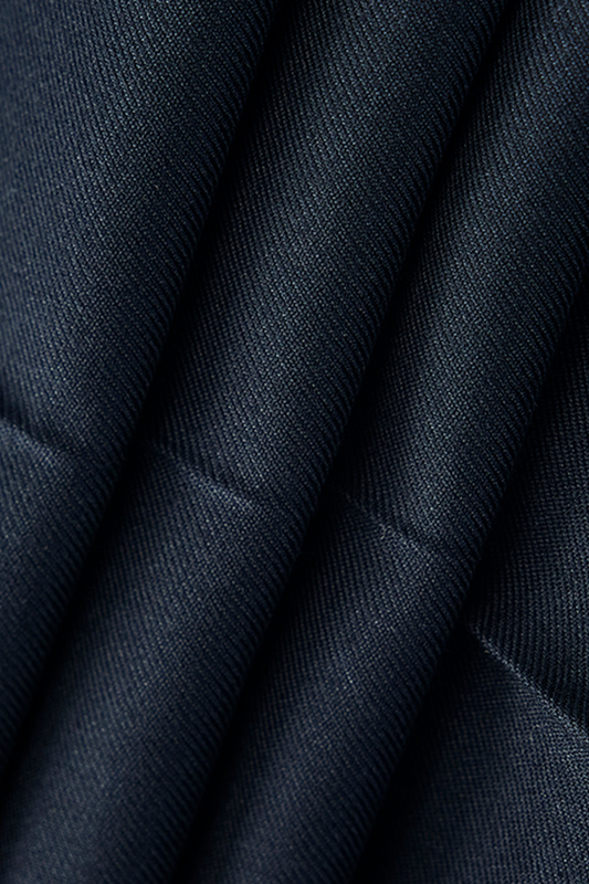 Costume double breasted 6x2, em polilã e tencel, com lapela peak- Azul marinheiro