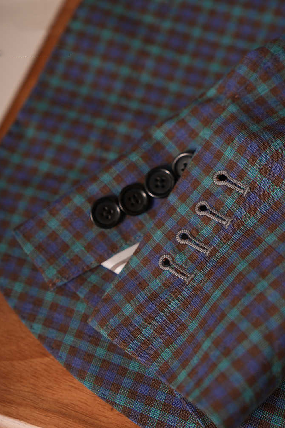 Lanificio F.lli Cerruti 1881 - Blazer desestruturado single breasted com lapela notched, em lã, linho e seda - Xadrez