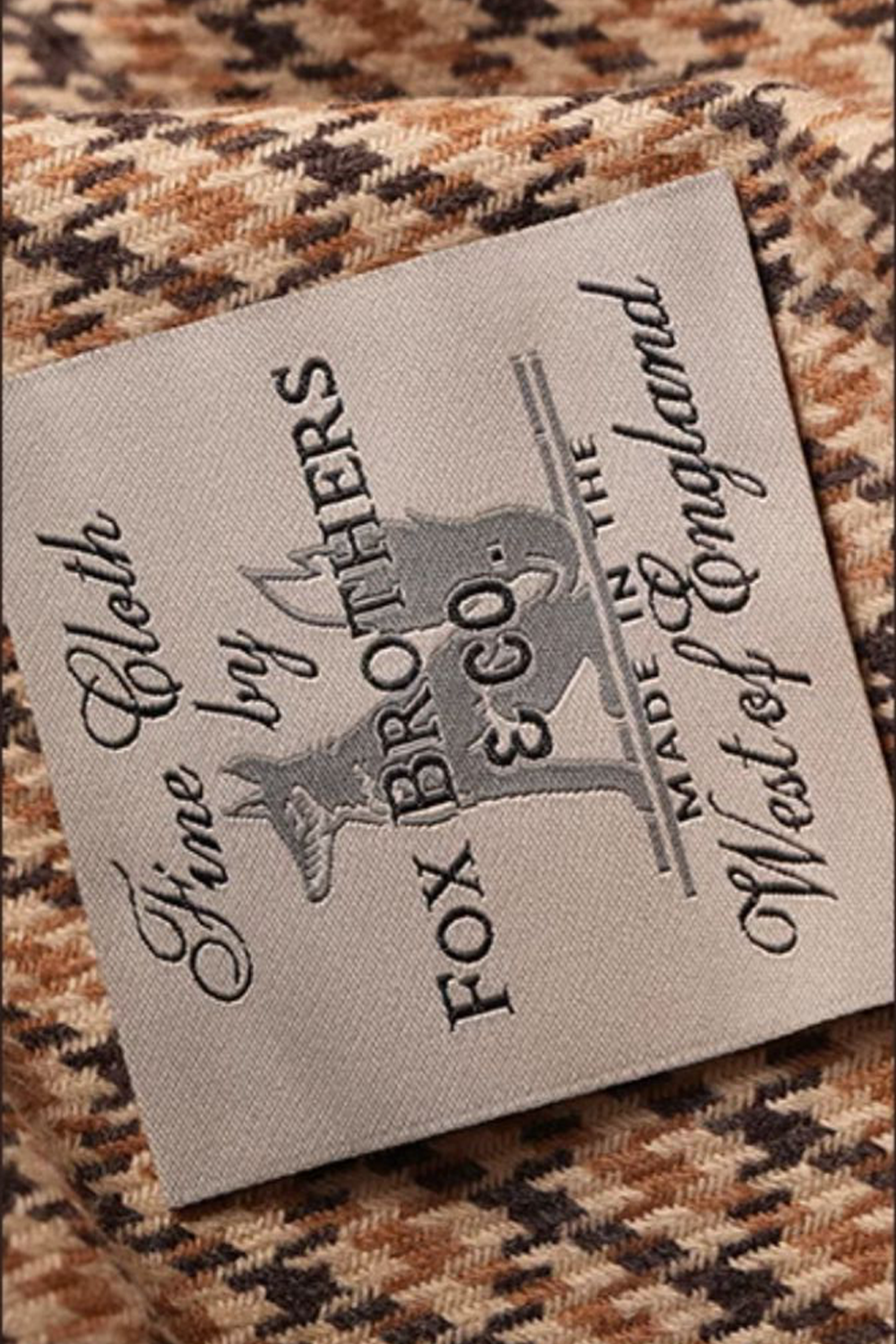 Lanifício FOX BROTHERS & CO - Blazer single breasted com lapela notched e botões capotão, em lã com cashmere - Padronagem
