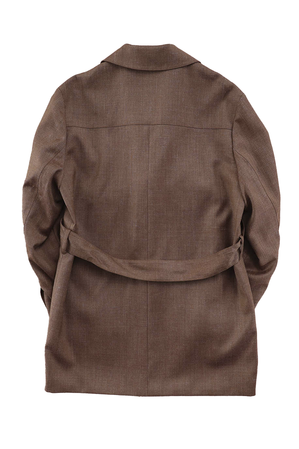 Safari Jacket, com faixa externa em lã com linho - Tabaco claro