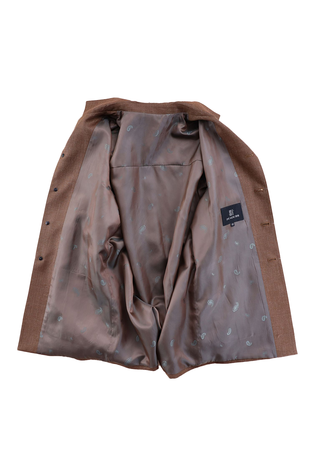 Safari Jacket, com faixa externa em lã com linho - Tabaco claro