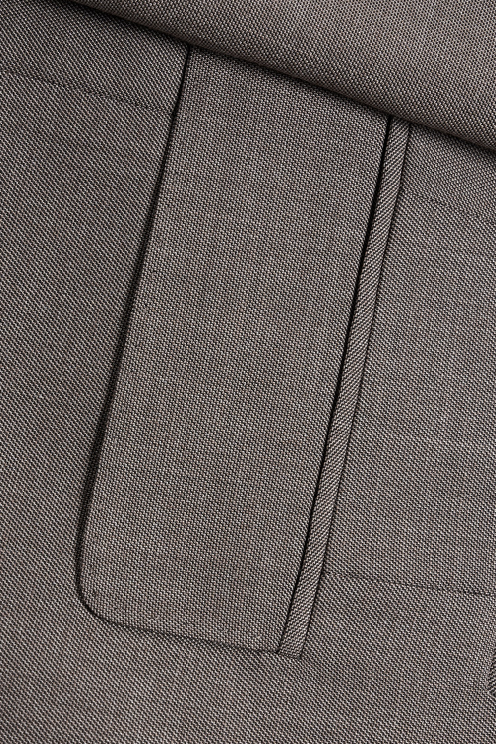 Costume single breasted em poliviscose, com lapela notched larga - Grandeur Taupe