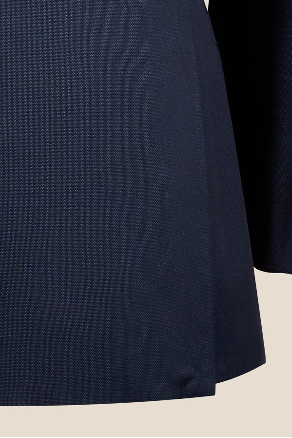 Costume single breasted em poliviscose, com lapela notched média - Azul Marinho