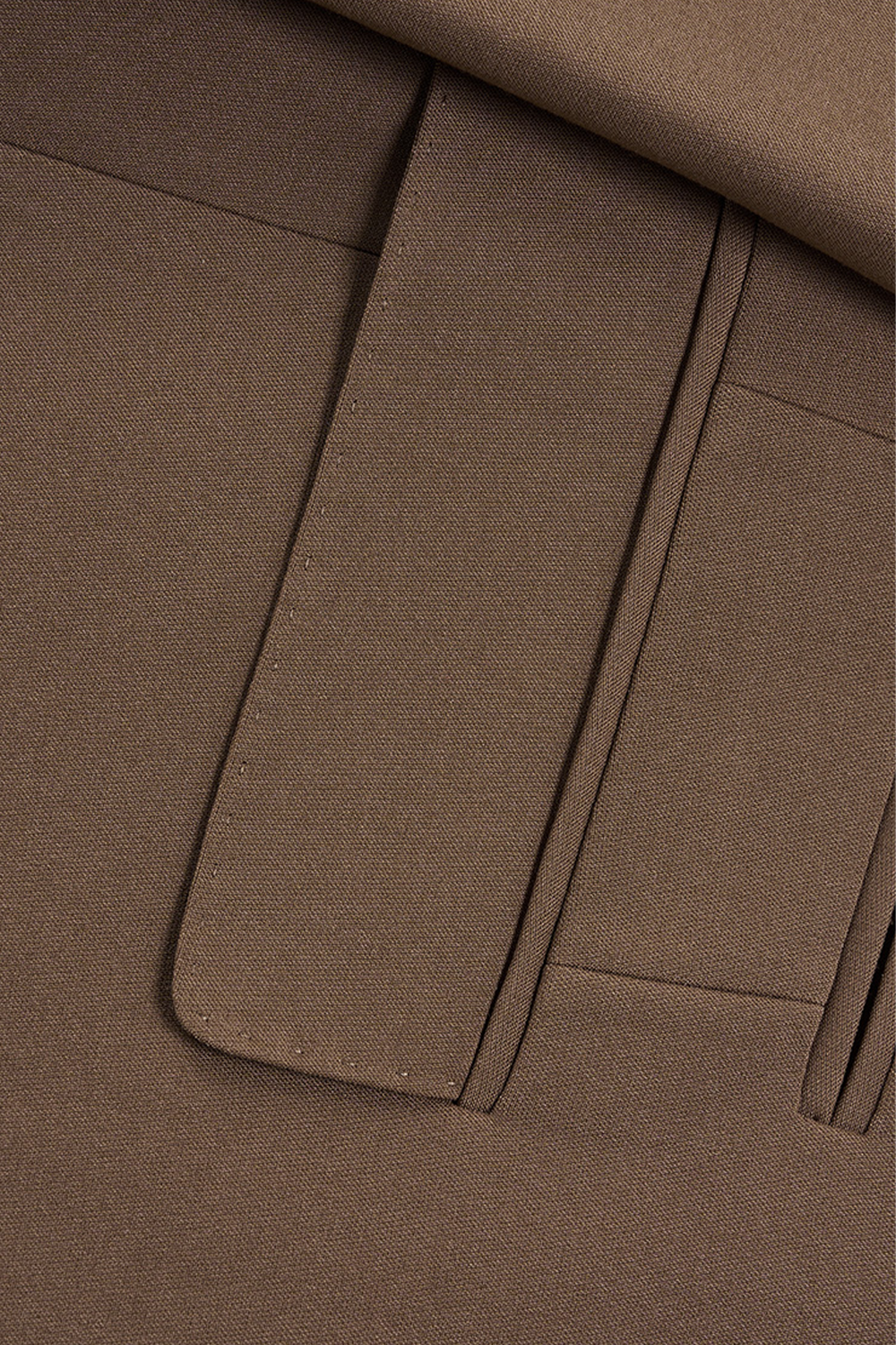 Costume single breasted em poliviscose, com lapela notched larga - Grandeur Castanho