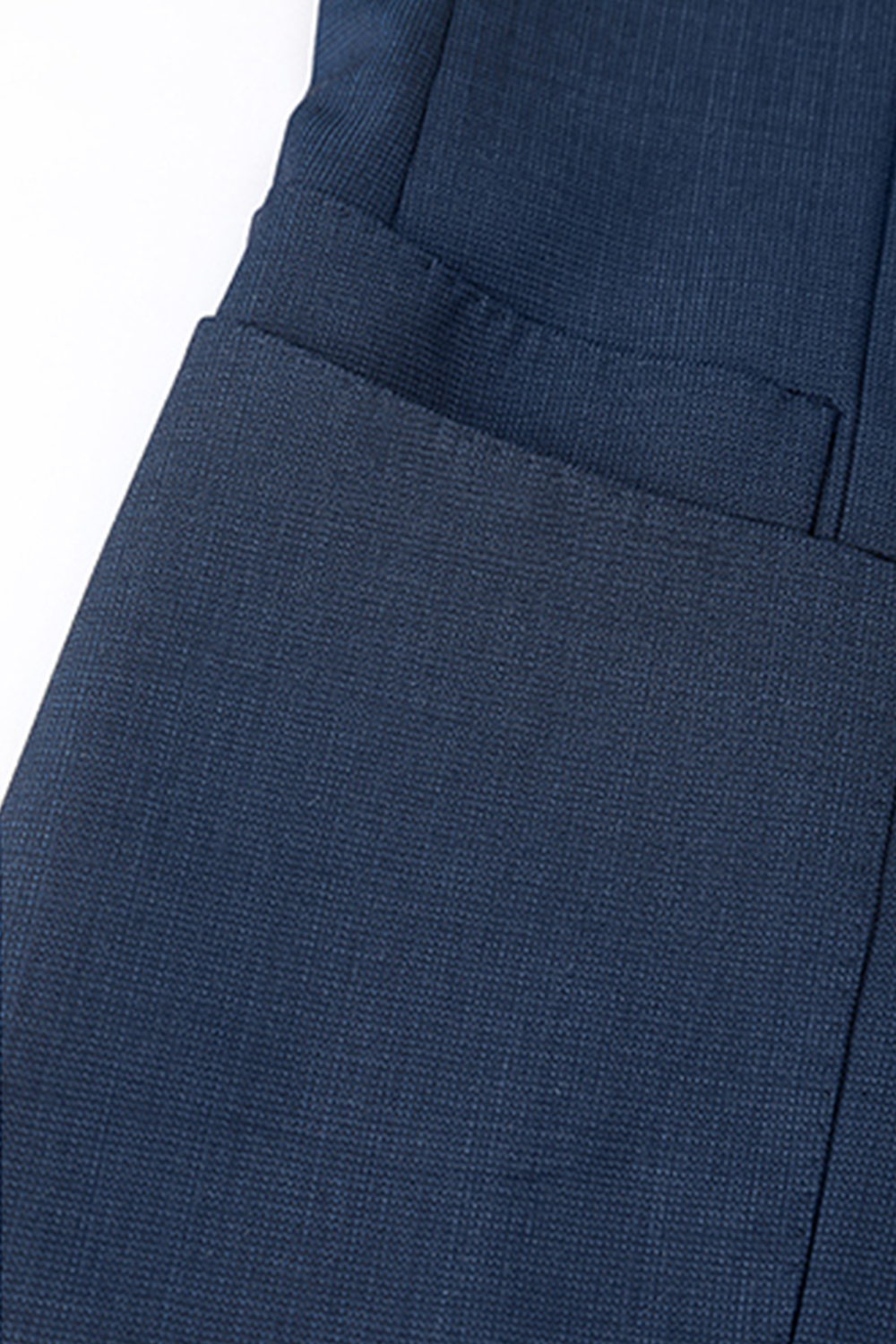 Lanificio F.lli Cerruti 1881 - Costume half canvas, single breasted em lã merino 130’s com 17.75 µ, lapela notched - Azul