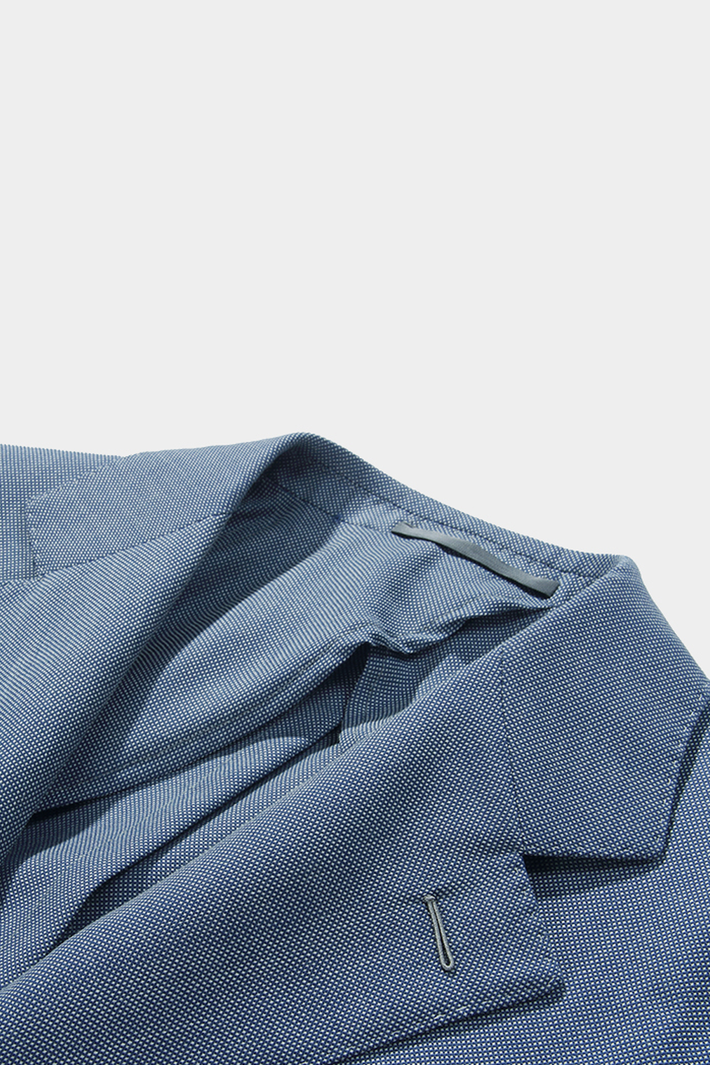 Lanifício Ariston Napoli - Blazer desestruturado single breasted com lapela notched, em lã super 140'S, 16.75 µ - Azul