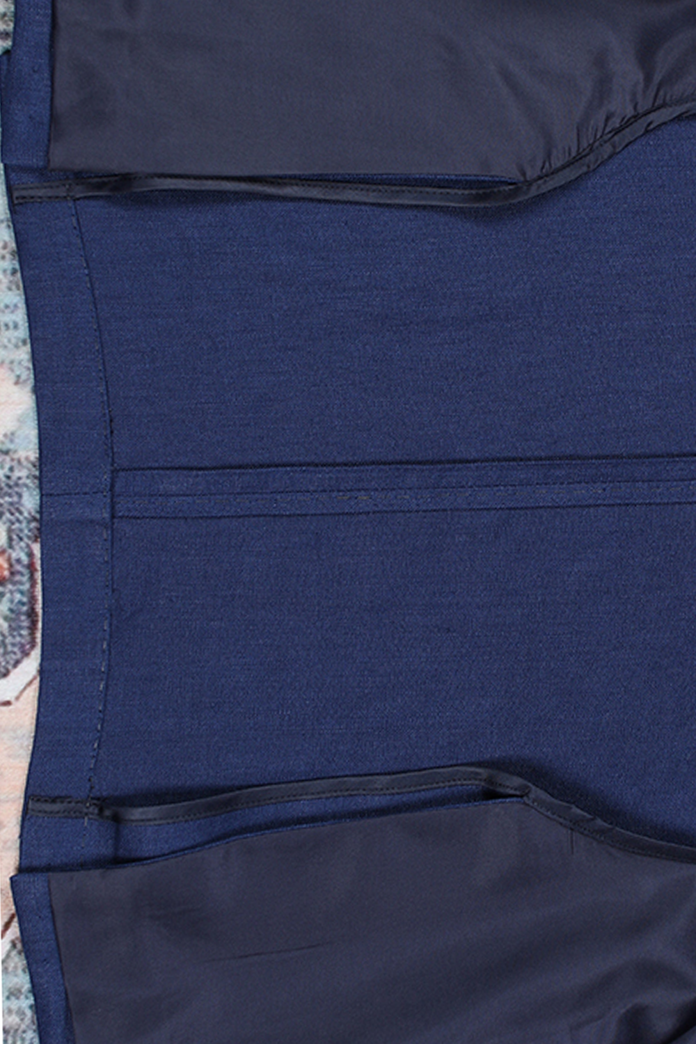 Blazer em linho, double breasted 6x2, com lapela peak large - Azul