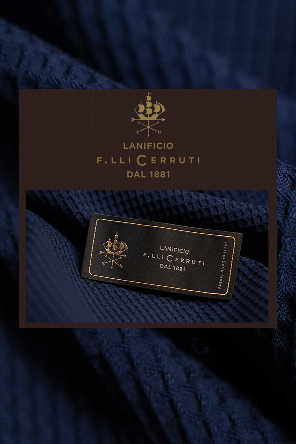 Lanificio F.lli Cerruti 1881 - Blazer single breasted com lapela notched, em lã com elastano, seersucker - Azul Royal