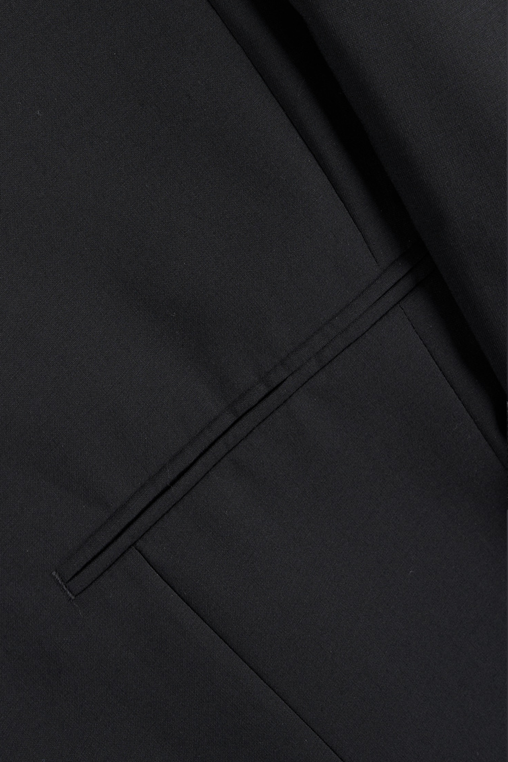 Costume single breasted, em lã merino super 110 18.25 µ com elastano, lapela notched -  Hands-on Preto