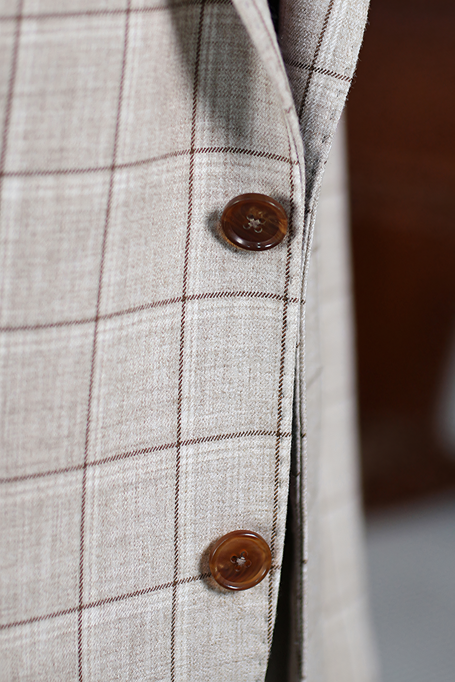 Blazer single breasted com lapela notched - Ghiaccio Padronagem