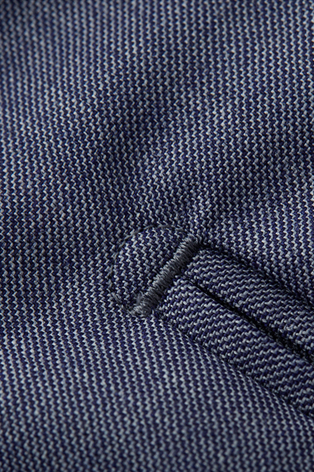 Calça de modelagem italiana, em lã super 120'S com 17.75 µ com cintura alta e passantes de cinto - Azul cinzento