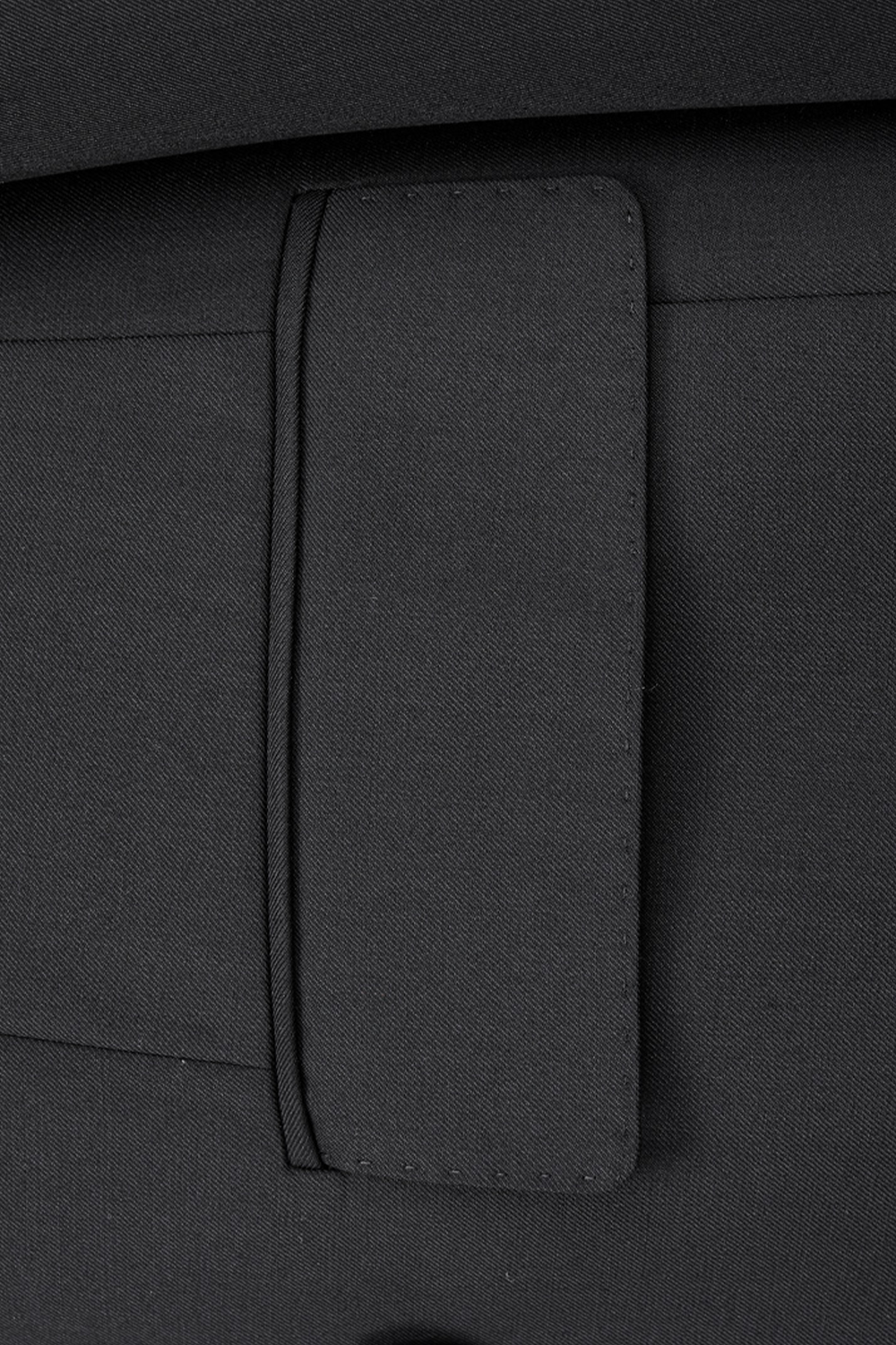 Costume double breasted, em lã tropical, lapela peak- Groom Preto