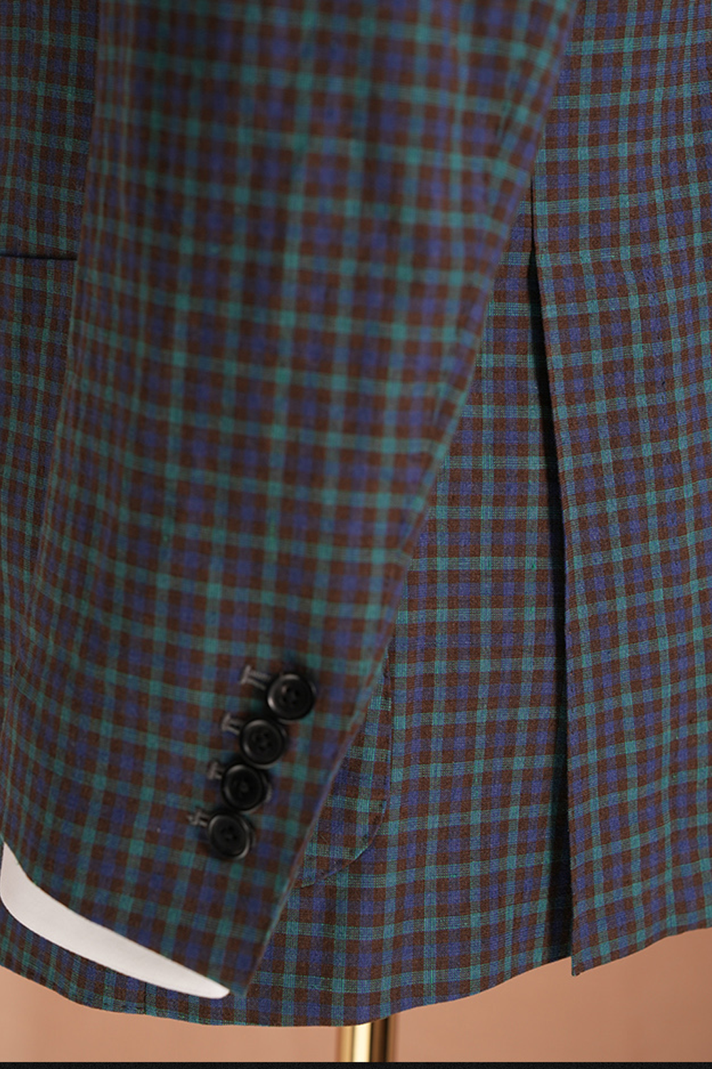 Lanificio F.lli Cerruti 1881 - Blazer desestruturado single breasted com lapela notched, em lã, linho e seda - Xadrez