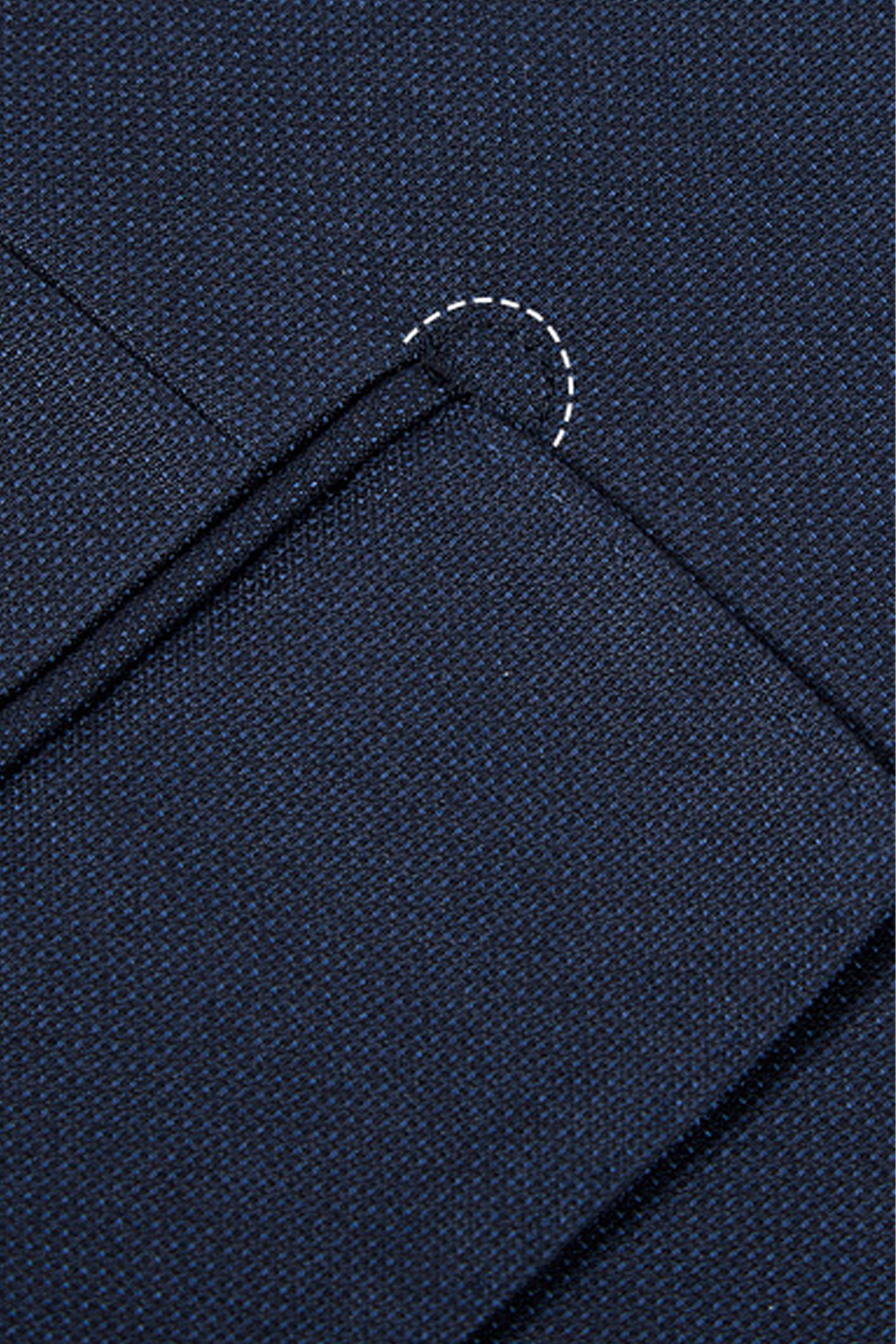 Costume single breasted em poliviscose, com lapela notched média - Azul Marinho
