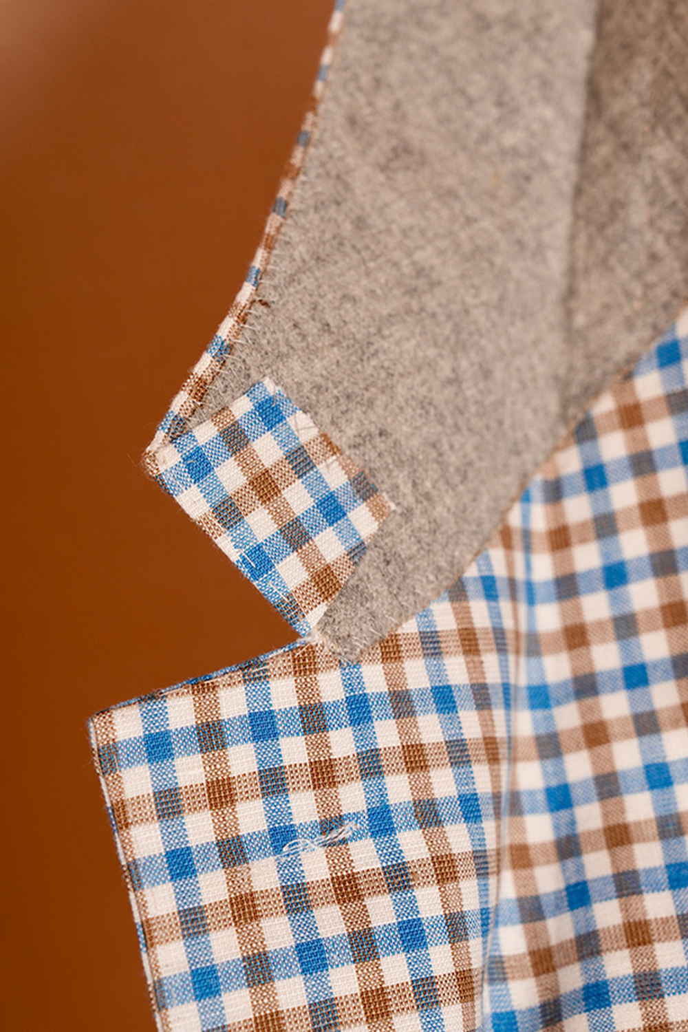 Lanificio F.lli Cerruti 1881 - Blazer desestruturado single breasted com lapela notched, em lã, linho e seda - Padrongam gingham