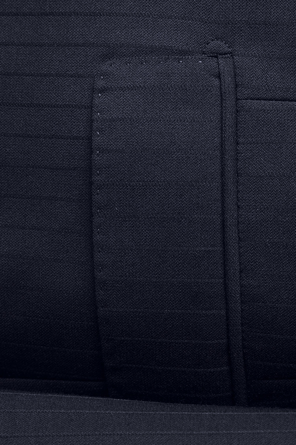 Costume double breasted, em lã merino super 100's com 18.75 micron, com lapela peak - Azul Marinho Risca de Giz