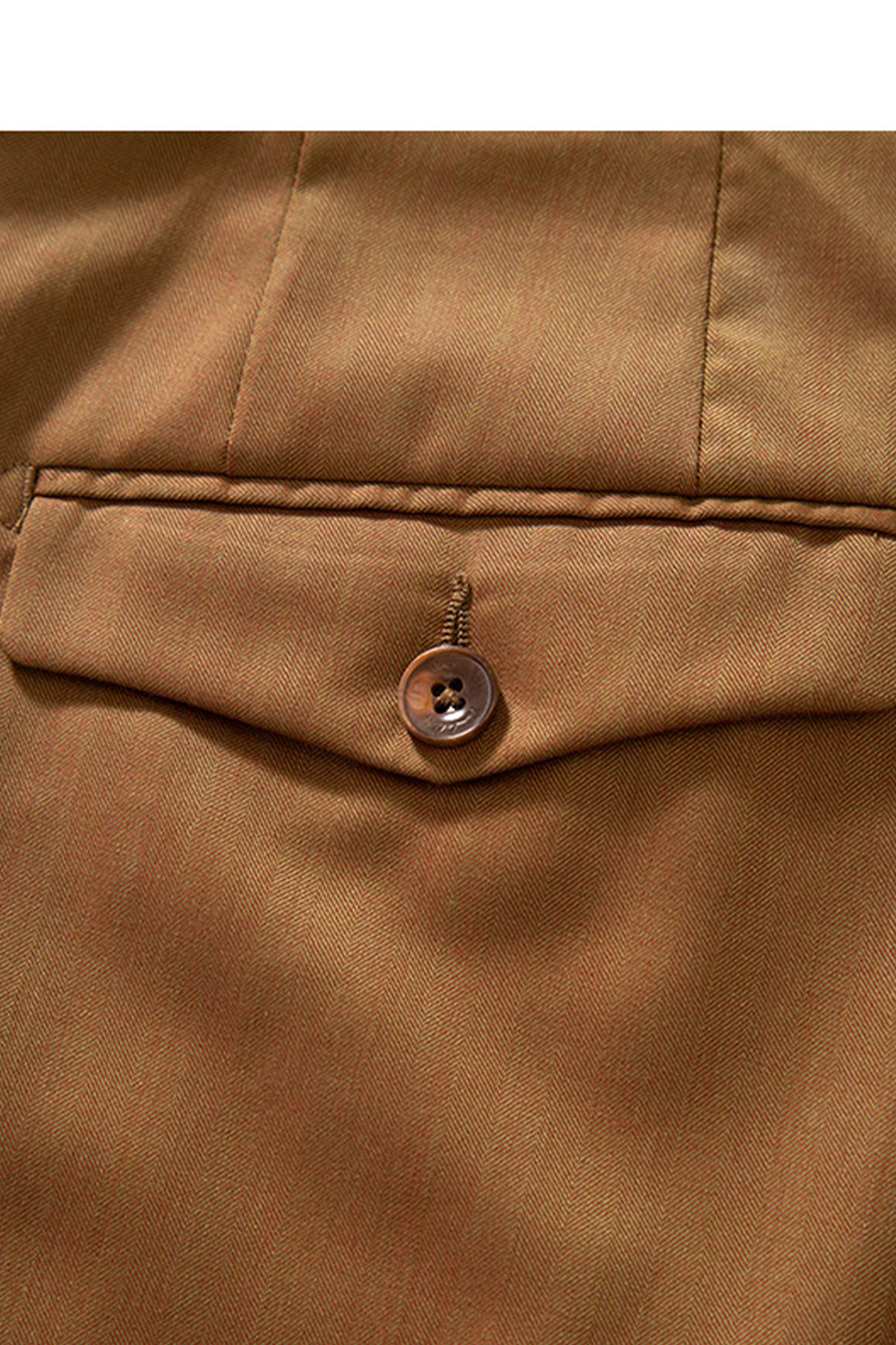 Tombolini - Calça de modelagem italiana, em lã GUABELLO 130's 17.25 micron com ajustadores laterais - Telha