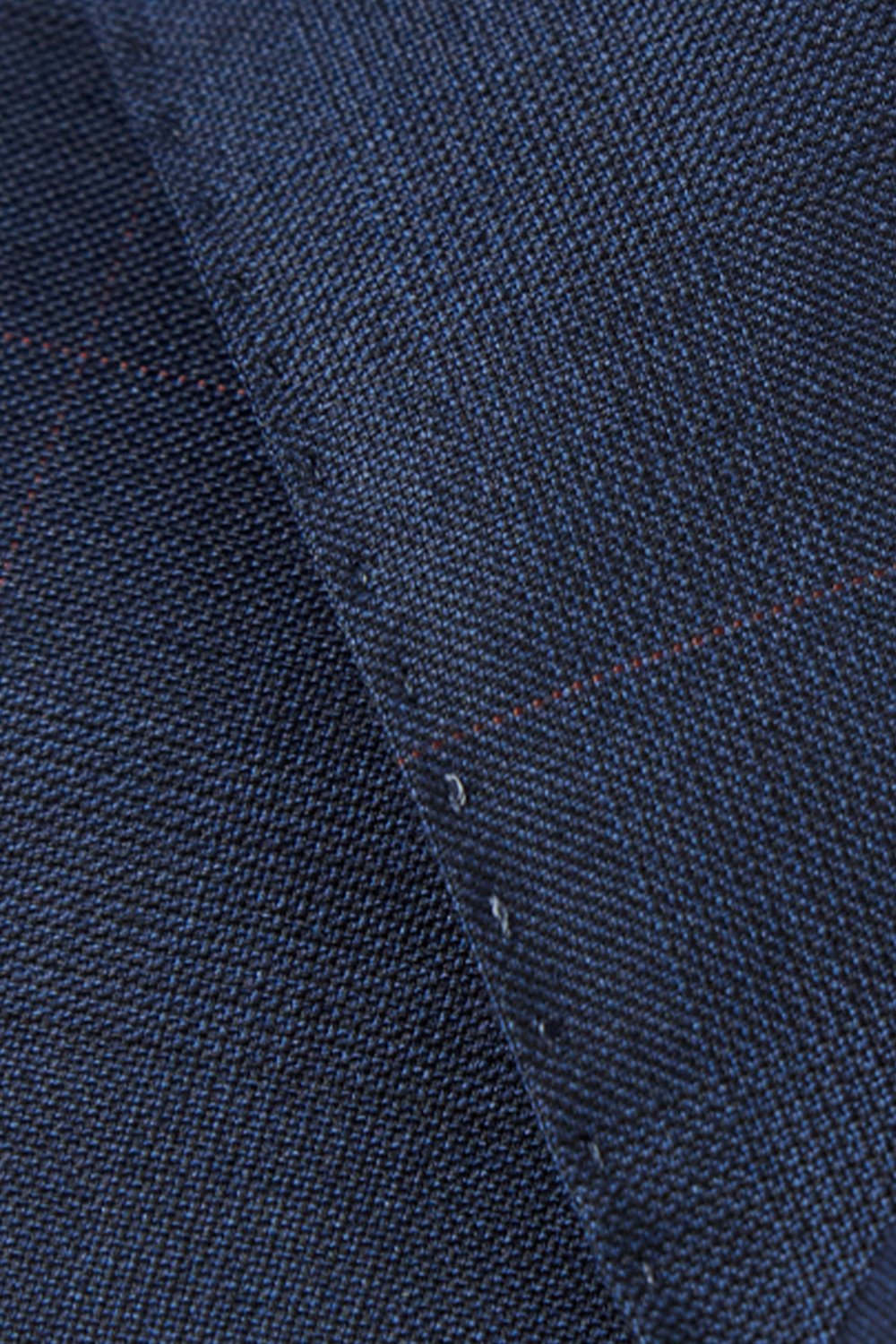 Costume single breasted half canvas, com lapela notched, 100% lã super 120'S com 17.75 µ - Azul marinho, anti rugas