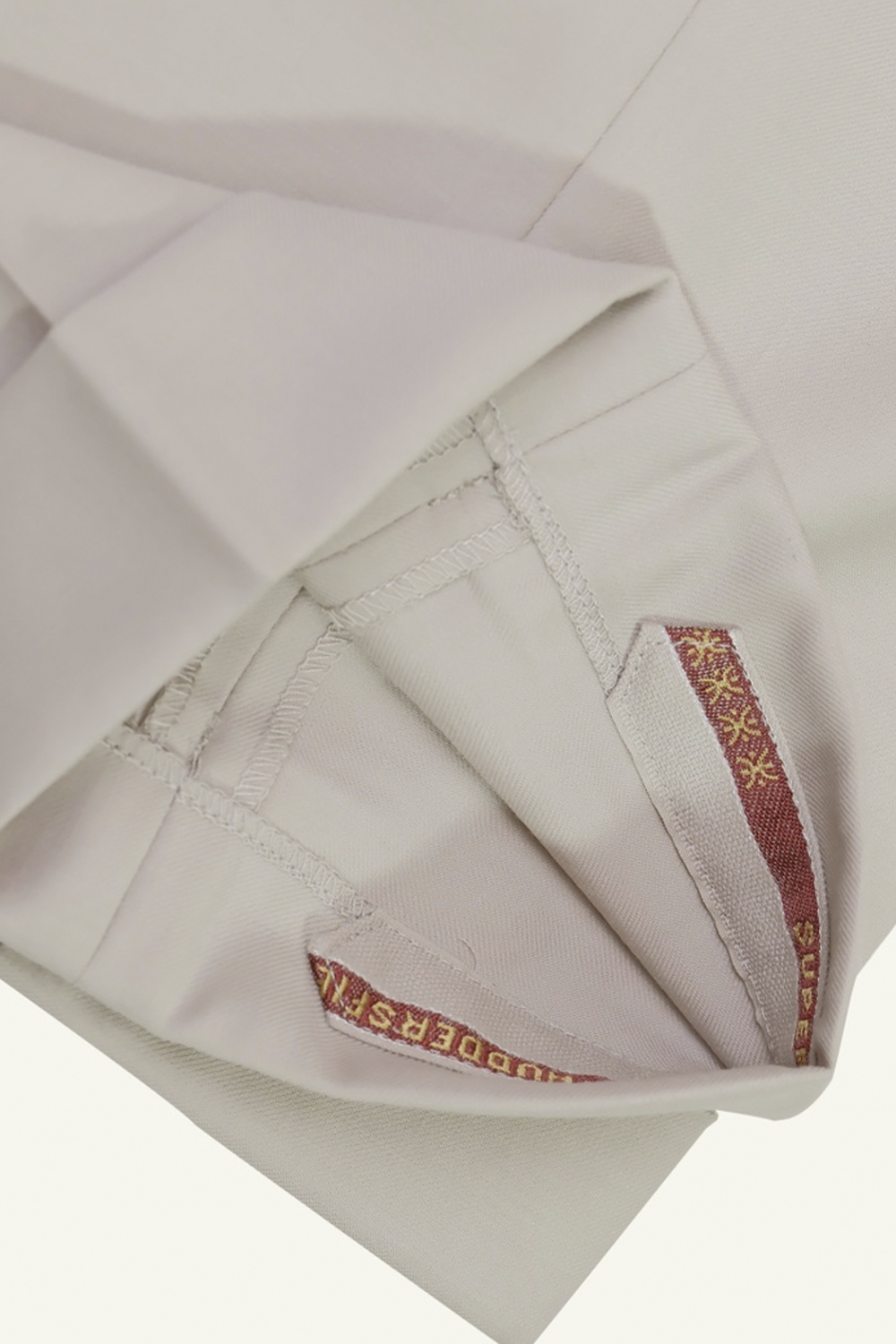 Lanifício T.Ingeniator - Calça em lã merino super 120's, 17.75µ, com ajuste lateral - Off-White