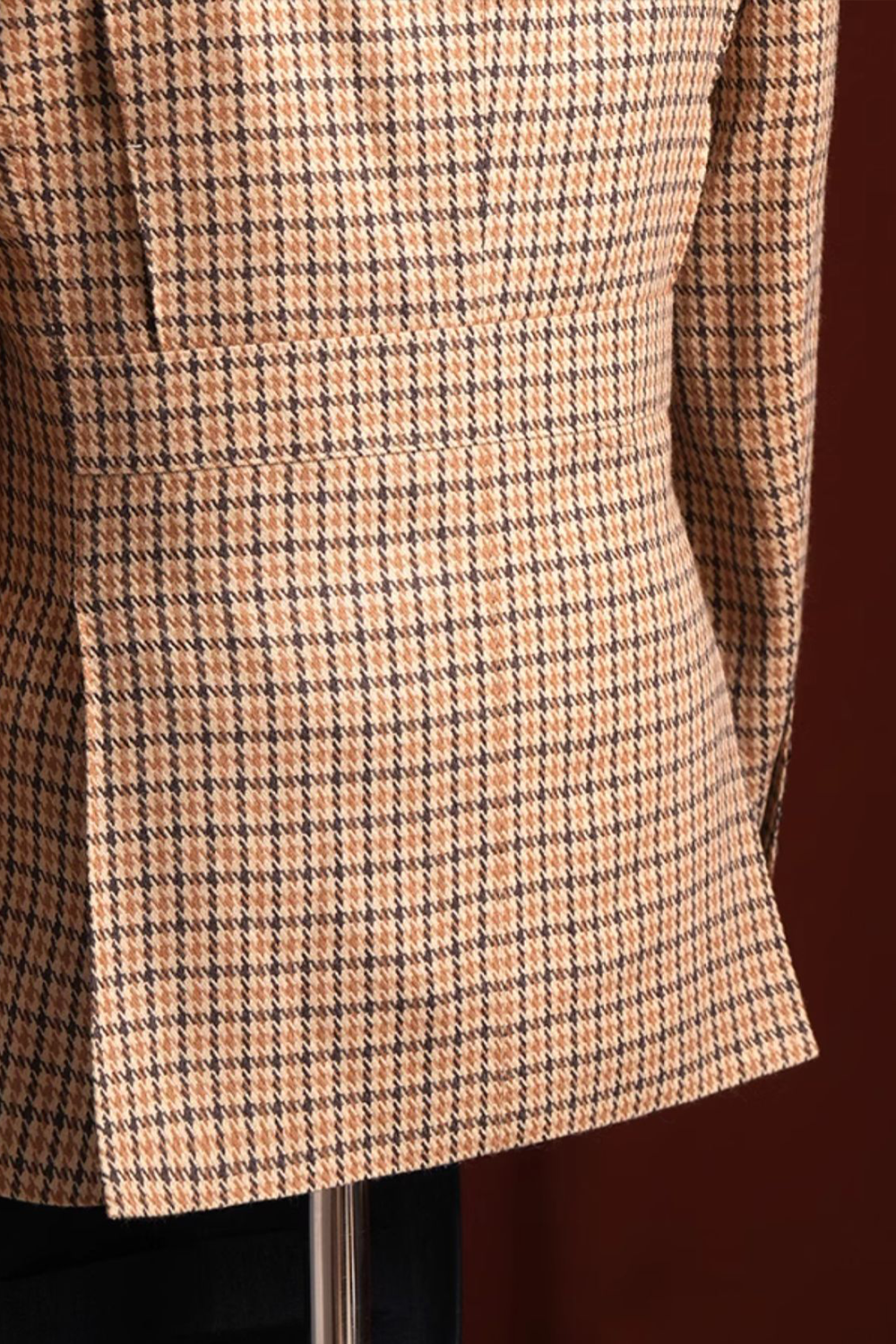 Lanifício FOX BROTHERS & CO - Blazer single breasted com lapela notched e botões capotão, em lã com cashmere - Padronagem