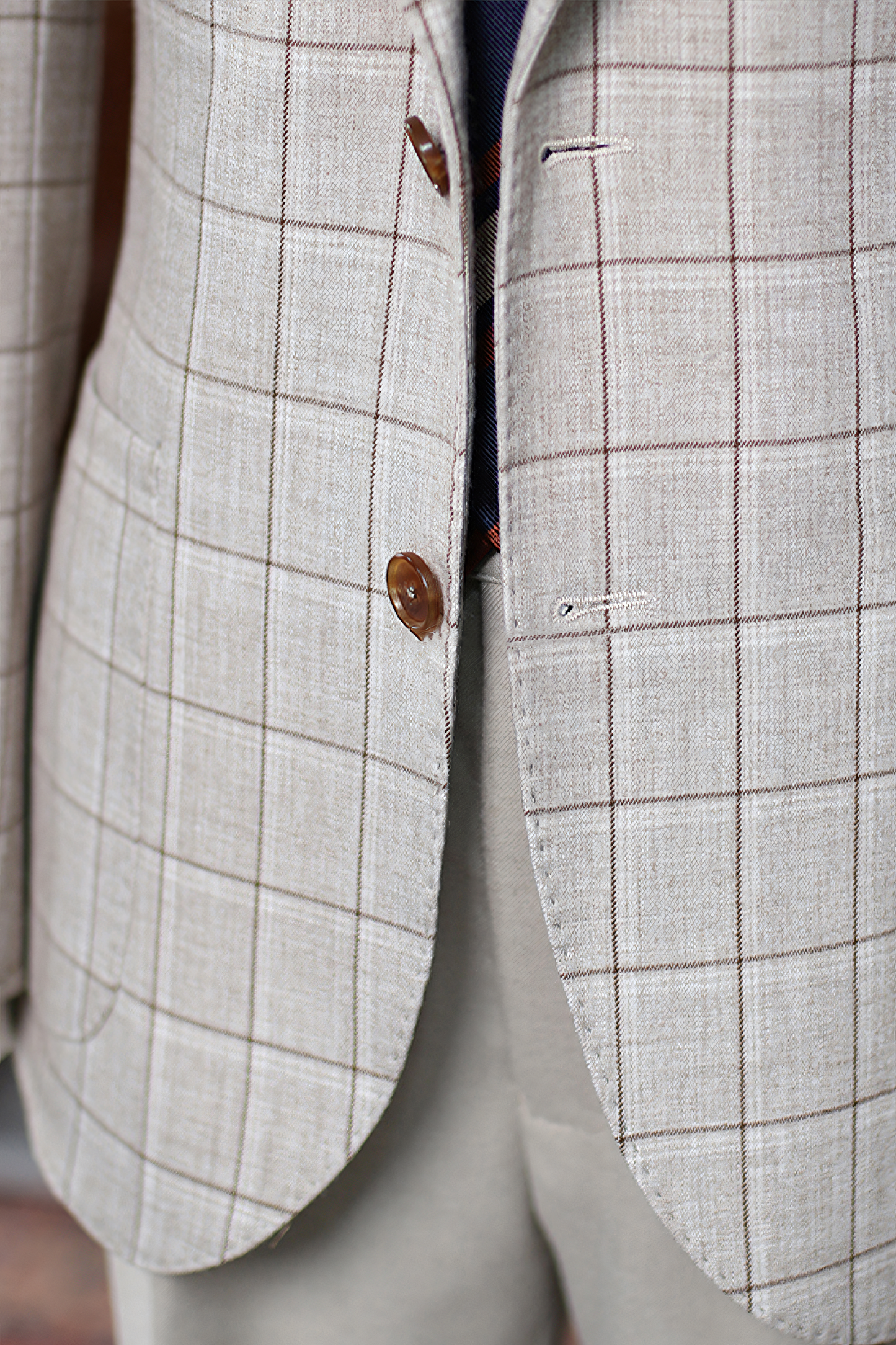 Blazer single breasted com lapela notched - Ghiaccio Padronagem