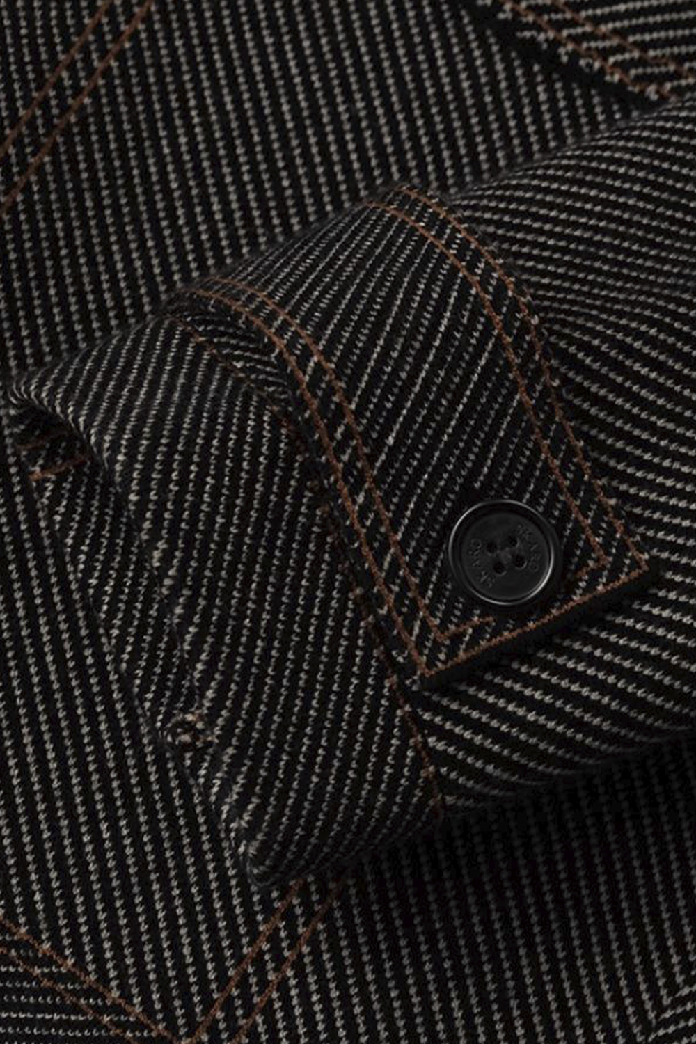 Jaqueta alfaiataria workwear, curta, com lapela e bolsos frontais - Sarja Mista