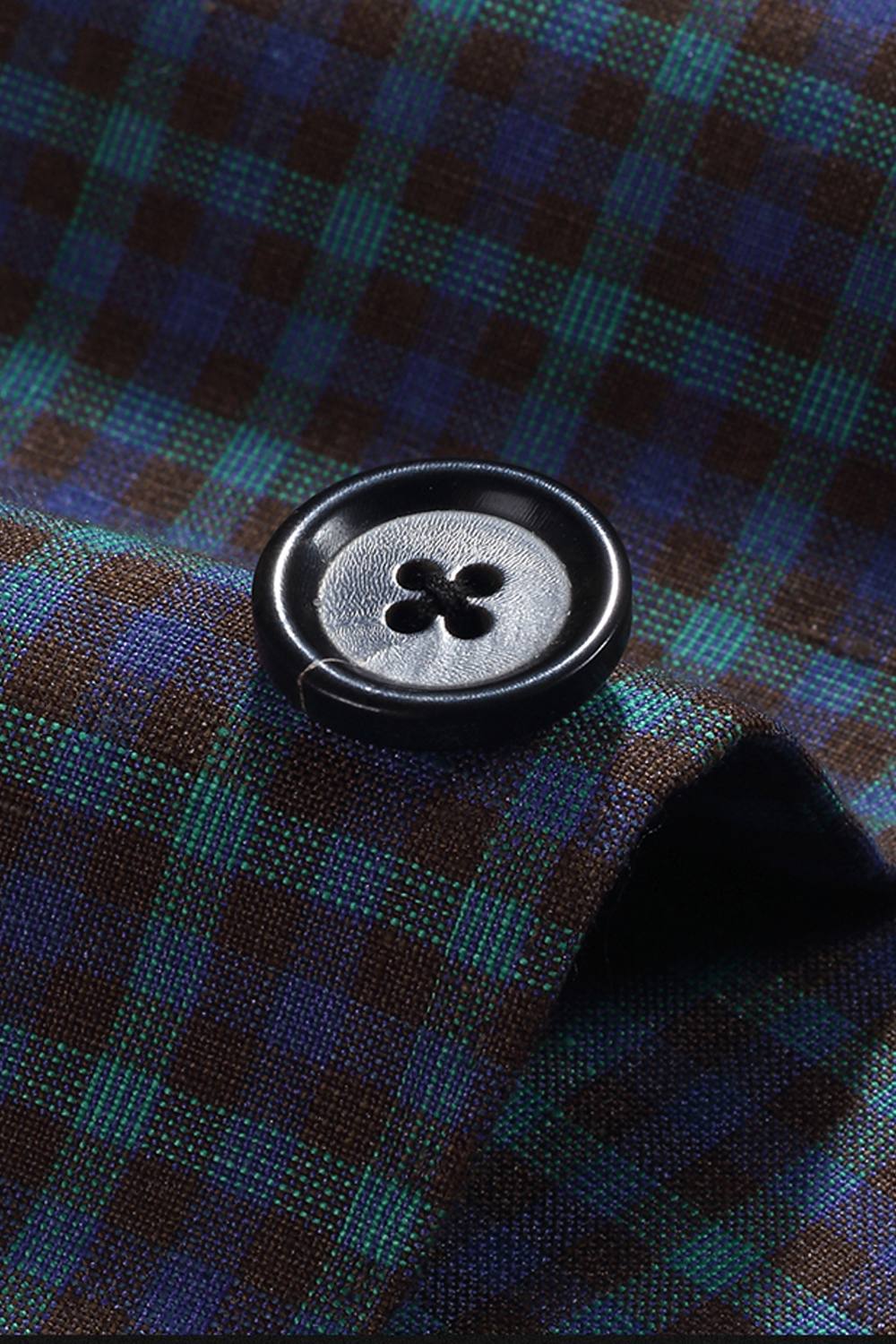 Lanificio F.lli Cerruti 1881 - Blazer desestruturado single breasted com lapela notched, em lã, linho e seda - Xadrez