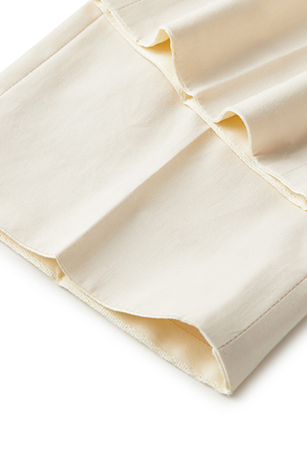 Calça de modelagem italiana, com ajustadores laterais 100% algodão - Branca Creme