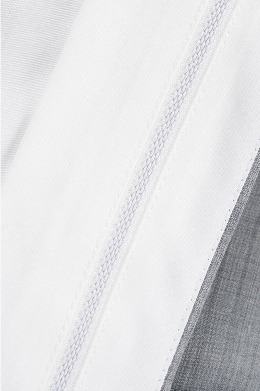 Costume single breasted, em lã tropical com elastano, lapela notched - Cinza Nuvem