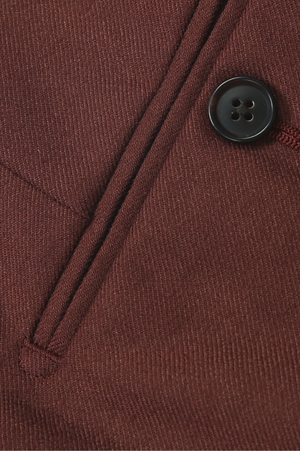 Calça de modelagem italiana, em lã merino 110's 18.25 micron - Marrom bordô